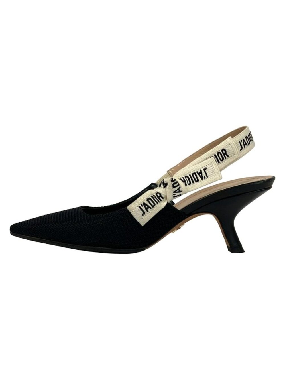 Dior Sandals J'adior Slingback Pumps Black Ivory Heels